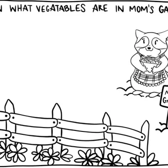 Draw What Vegetables are in Mom's Garden — activity preview
